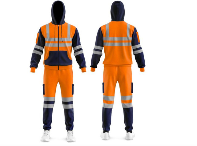 Mens Hi Vis Viz Hooded Zip Up Tracksuit& Coverall High Visibilit in Other in Mississauga / Peel Region - Image 3