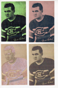 CARTE DE HOCKEY MAURICE RICHARD PROOF IMPRESSION EXIBIT