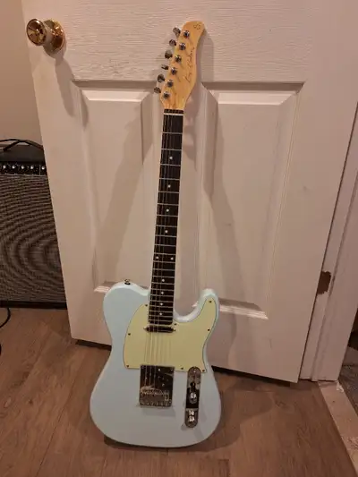 Very good quality Tele style guitar from Sire in Sonic Blue. Tons of info on the internet about how...