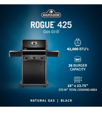 New Napoleon Rogue - R425NK - Black, Natural Gas, BBQ