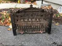 Antique cast iron fire box