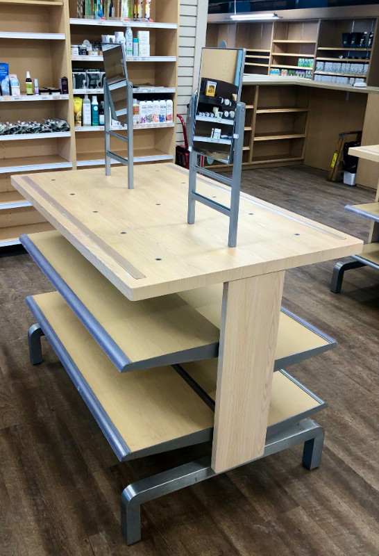 Sturdy Wooden Merchandizing Islands and Uprights with Shelves in Bookcases & Shelving Units in Barrie