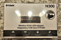 Brand New D-Link N300 Wireless USB Adapter-$20