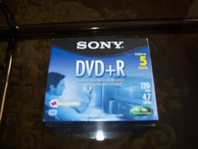 Sony DVD+R 5 Pack 120 min 4.7 GB 16X New Sealed