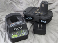 RYOBI 18V ONE+ Lithium-Ion 2.0 Ah _  Battery and Charger
