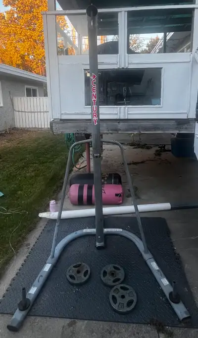 punching bag stand/ two punching bags, View more