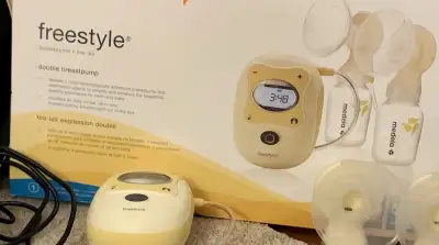 In excellent condition. Used with one baby. Selling a Medela Freestyle double breast pump with the f...