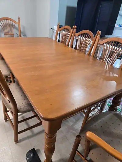 Solid Wood Dining Set with Hutch, View more