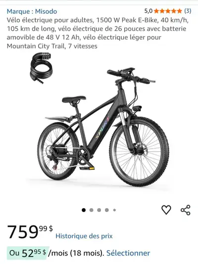Vélo électrique 48V comme neuf, View more