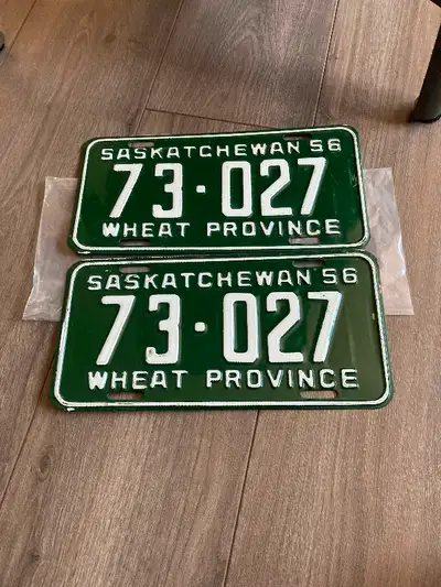 Nice original 1956 Saskatchewan matching pair $100 phone or text 306-960-2052, also have F 4 digit $...