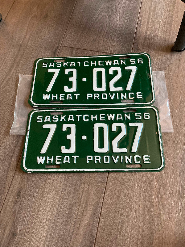 1956 Saskatchewan license plates in Arts & Collectibles in Prince Albert