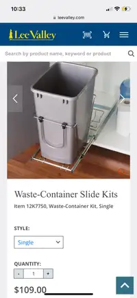 Garbage slide kit