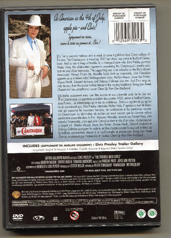 ELVIS * THE TROUBLE WITH GIRLS * DVD * NEW in CDs, DVDs & Blu-ray in North Bay - Image 3