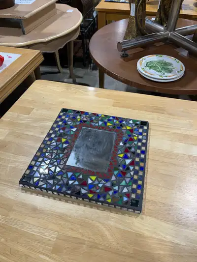 Vintage handmade Mosaic Mirror, View more