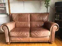 Sofa 2 places en cuir