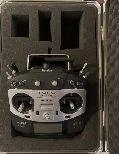 Futaba T8FG Super 14-Channel RC Transmitter & Aero Team Case, View more
