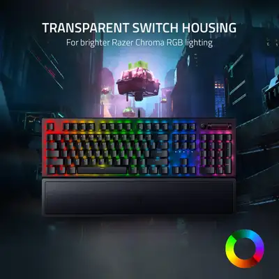 Clavier de jeu mécanique Razer BlackWidow V3 Green Switch RGB, View more