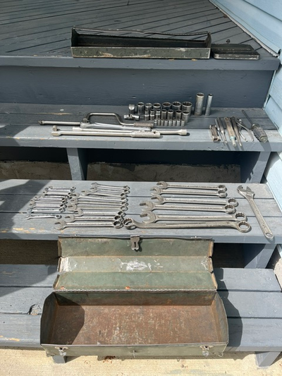 Complete set of heavy duty tools in very good condition. Only the tool box is dented. Most of the to...