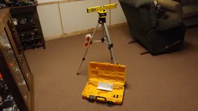 Johnson Laser Level with tripod and googles and case $50.00 HUSKY Slide Bobb Level $50.00 or buy bot...