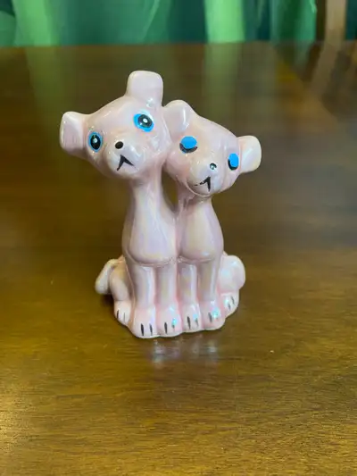 Vintage Pink Kitsch Dog Figurine , View more