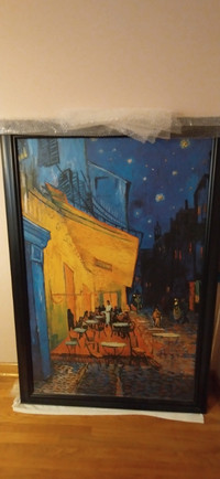 Van Gogh painting caffe terrace at night