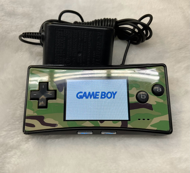 Gameboy Micro w/charger & camo faceplate in Older Generation in North Bay