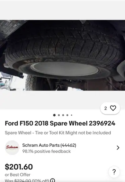 2018 f150xlt super crew spare tire. Good shape never used. Will add photo soon, $160.00