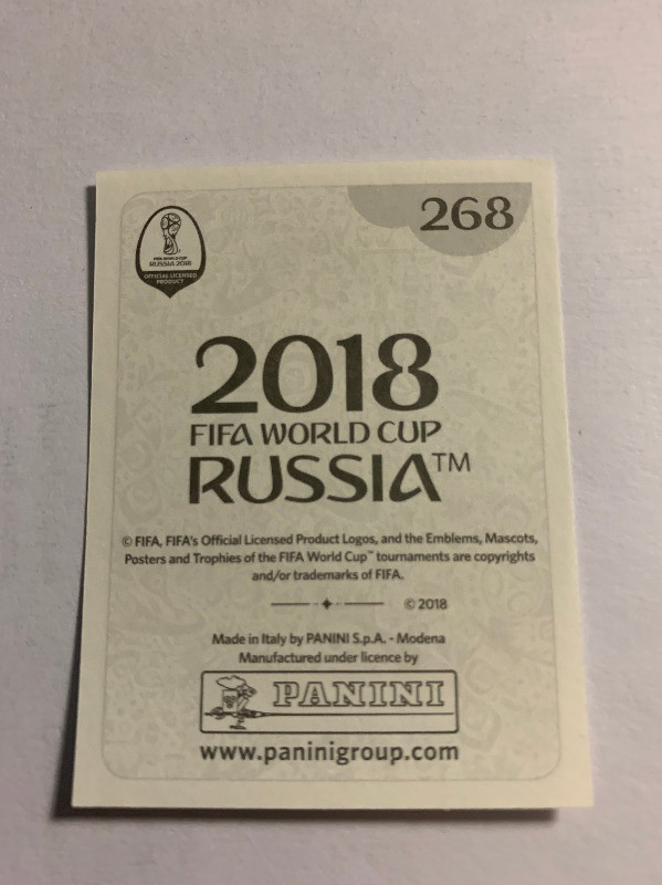 2018 PANINI FIFA WORLD CUP RUSSIA STICKER N.BENDTNER#268 DENMARK dans Art et objets de collection  à Longueuil/Rive Sud - Image 2