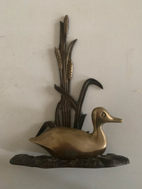 Vintage Brass Duck Decor