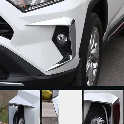 Chrome application for the front of a 2019-2022 RAV 4 New, in package -never put on Mounted with 3M...