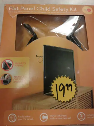 Flat Panel Child Safety Kit is in original box and has never been used. Selling for half price of pu...