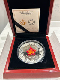 2016 Fine Silver RCM Murano Maple Leaf Autumn Radiance