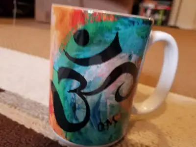 Tree-Free Greetings 45490 15 oz Sansaara "Om" Ceramic Mug, View more