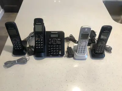 Panasonic Dect 6.0, 4 phones  and answering machine, View more