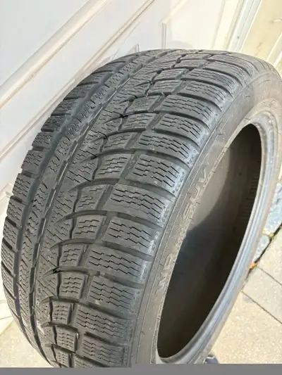 Nexen winter tire, was used on a Tesla Model X. Lots of tread left. No plugs or patches. 265/45/R20