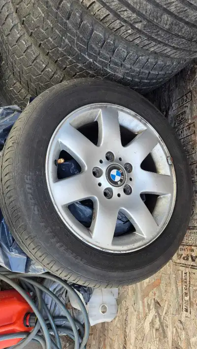 All 4 tires have 80% tread Rims are decent minor curb Rash 5x120 check pictures for size
