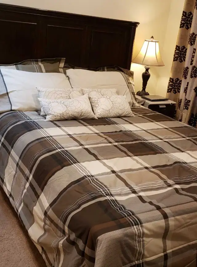 100%Cotton Queen size comforter/duvet with sheets and pillow cas in Bedding in Peterborough - Image 2