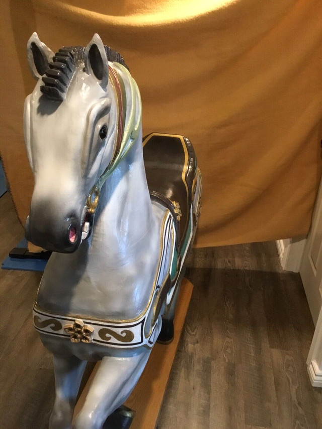 Handcrafted Carousel Wooden Horse $2300 in Home Décor & Accents in Trenton - Image 3