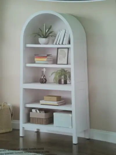 White Arched White Book Stand, View more