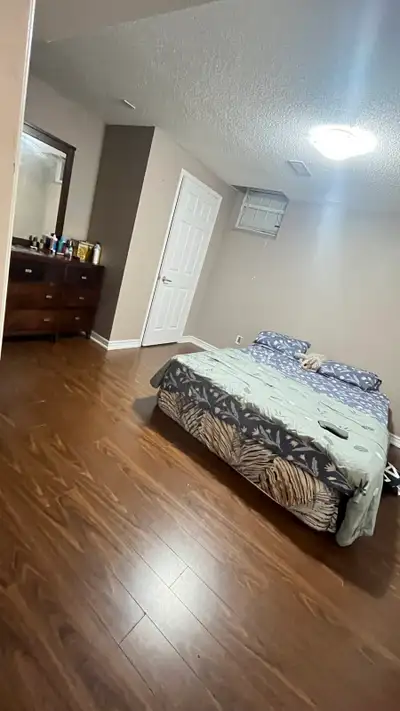 1 private bedroom available for girl in a 2 bedroom basement - Separate side entrance to basement -...
