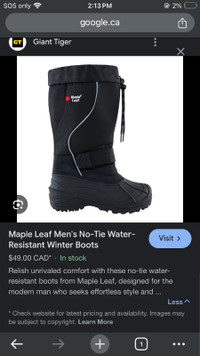 brand new black maple leaf boots