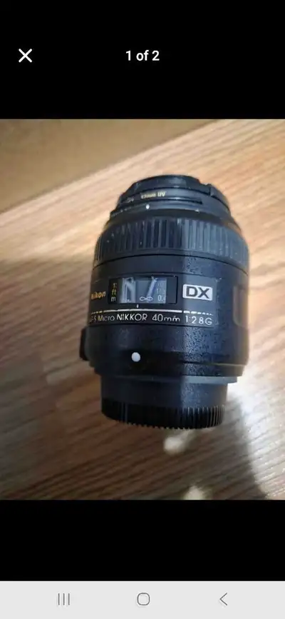 Nikkor micro 40mm lens 2:8 for Nikon, View more