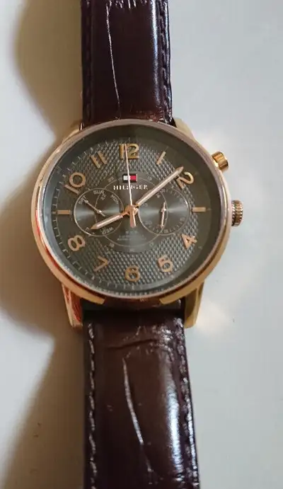 Tommy Hilfiger Men's Brown Leather Strap, View more