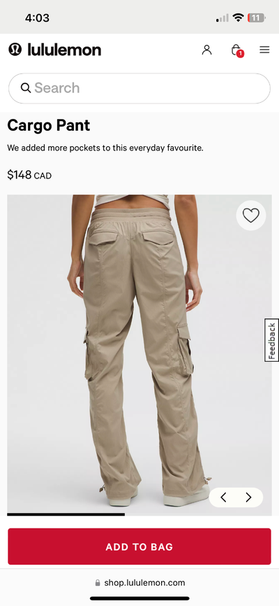 Dance Studio Relaxed-Fit Mid-Rise Cargo Pant Sheer oak M/L, View more