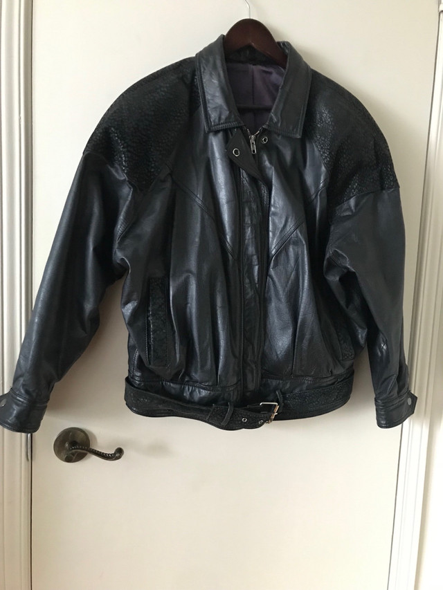 Manteau de cuir Vintage année 80’ dans Art et objets de collection  à Longueuil/Rive Sud