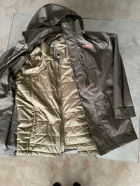 Columbia 3 in 1 winter jacket with hood