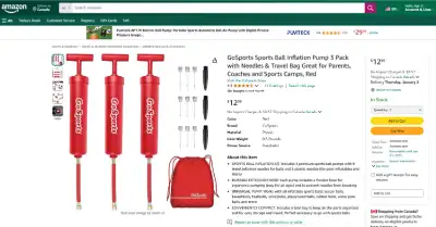 GoSports Sports Ball Inflation Pump, View more
