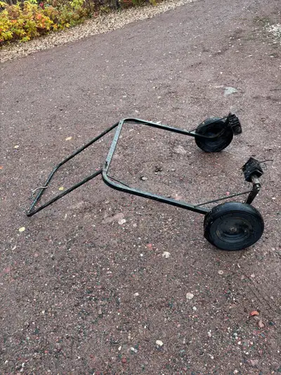 Homemade snowmobile dolly needs new tires (or tubes). $50