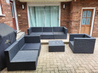 Set of wicker outdoor furniture - 7 piece, excellent condition