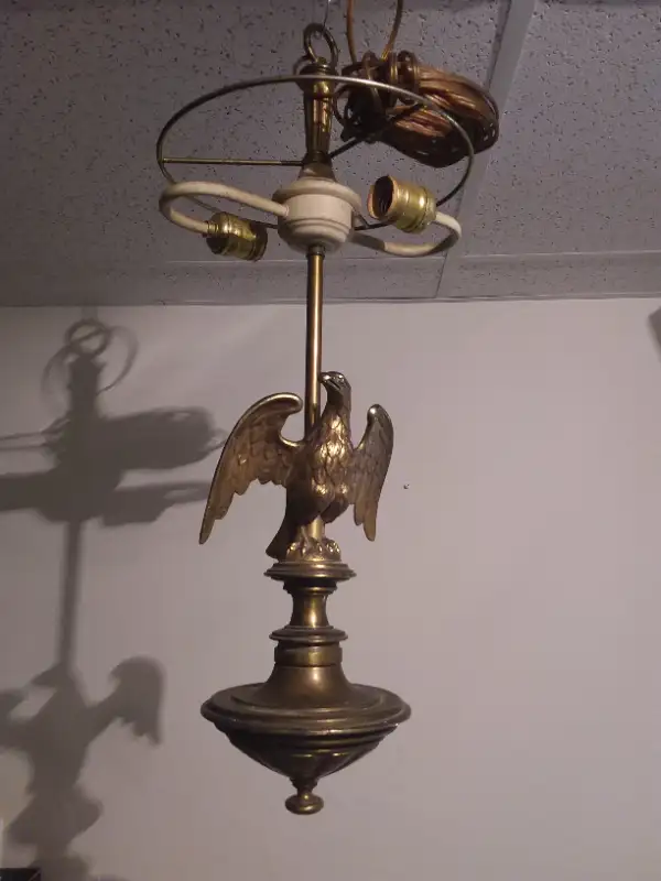 Vintage EGLE light chandelier fixture antique 1930s in Indoor Lighting & Fans in Kitchener / Waterloo - Image 4